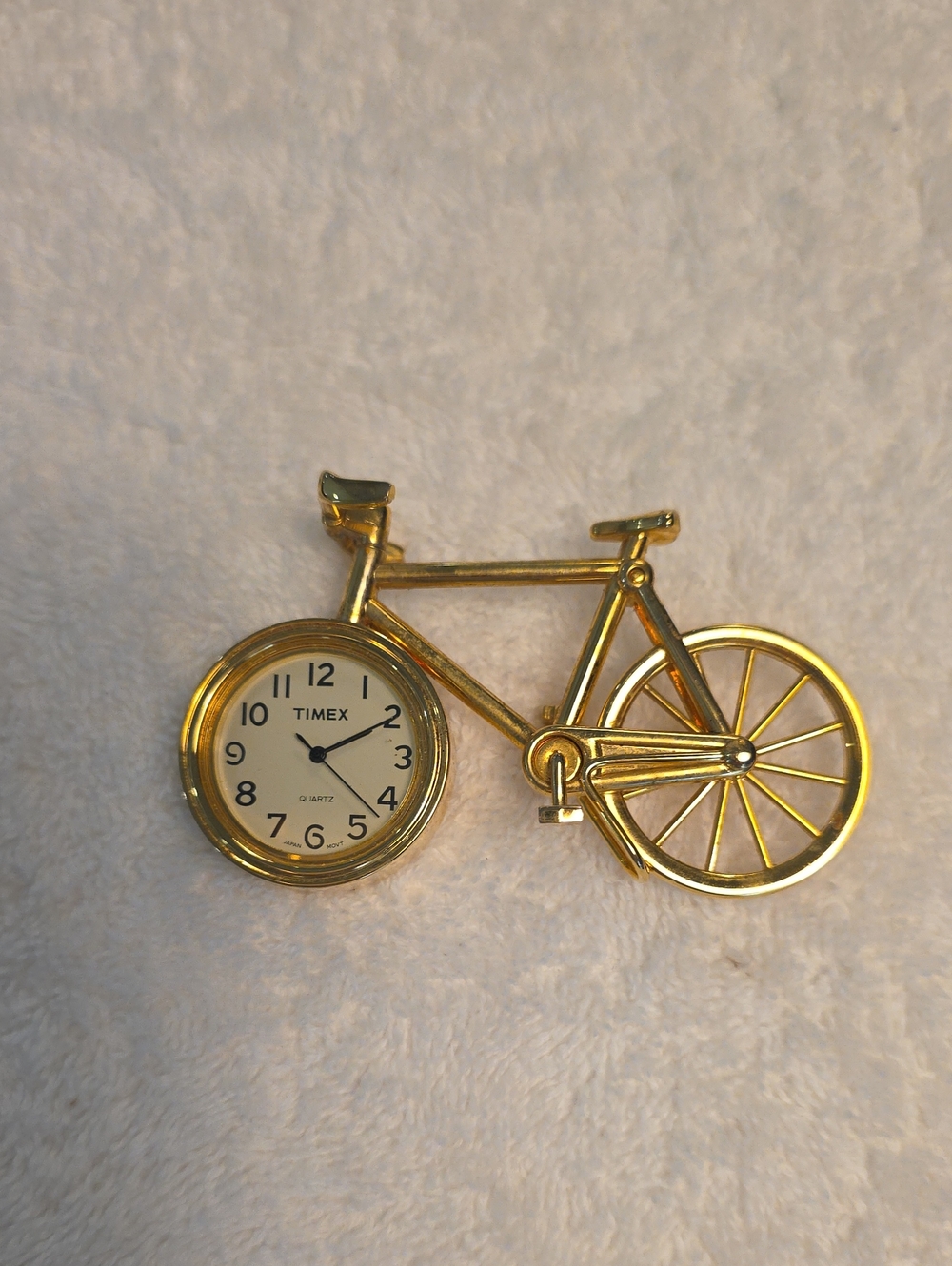 Timex Gold Bicycle Clock Accent